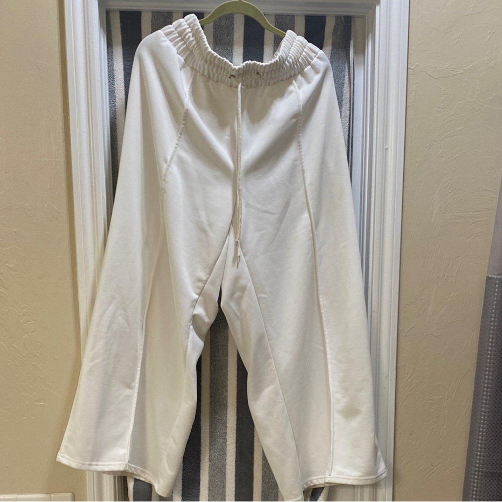 SHEIN White Wide-Leg Women's Pants